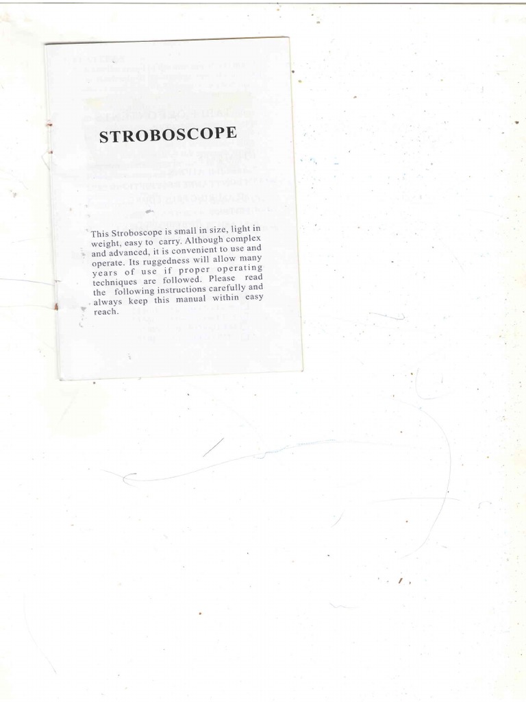 Stroboscope User Guide | PDF | Flash (Photography) | Equipment
