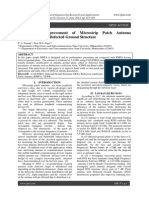 Design and Improvement of Microstrip Patch Antenna Parameters Using Defected Ground Structure9