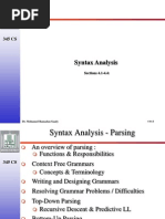 Syntax Analysis: Sections 4.1-4.4