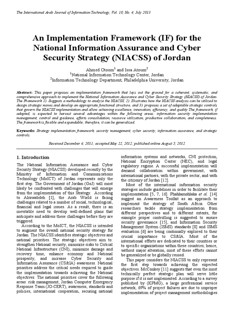 Security Implementation Framework | PDF | Organizational Structure ...