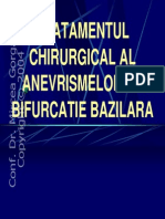 Tratamentul Chirurgical Al Anevrismelor de Bifurcatie Bazilara