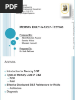 Memory Built in Self Testing