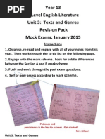 Year 13 Revision English Literature