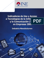 Uso de TICs en Empresas Bolivianas (INE 2007)
