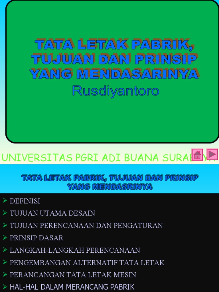 Tata Letak Pabrik Tata Letak Pabrik