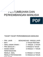 Pertumbuhan Dan Perkembangan Manusia