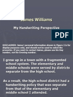 James Williams: My Handwriting Perspective