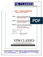 Ugc Net - Management: Mock Test Paper