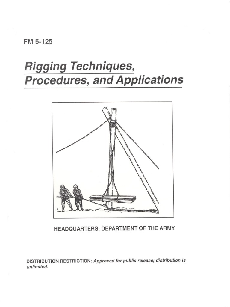 Army - fm5 125 - Rigging Techniques, Procedures, and Applications | PDF