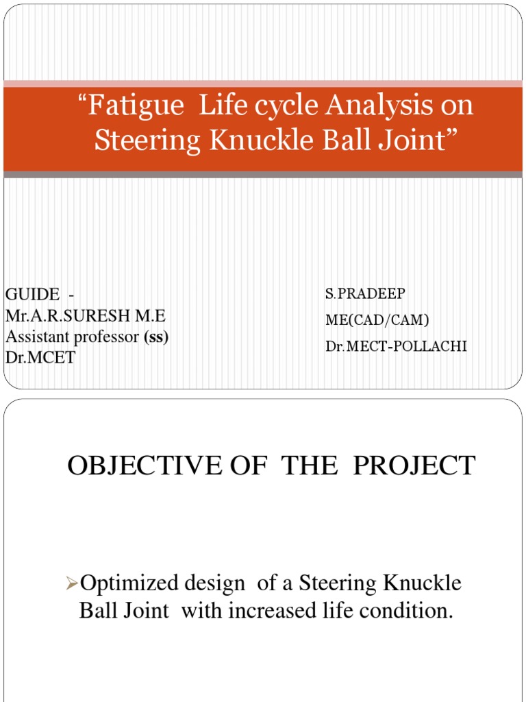 Fatigue Analysis of Ball Joint | PDF | Fatigue (Material) | Deformation ...