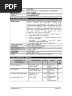 Experienced Testing Resume Template