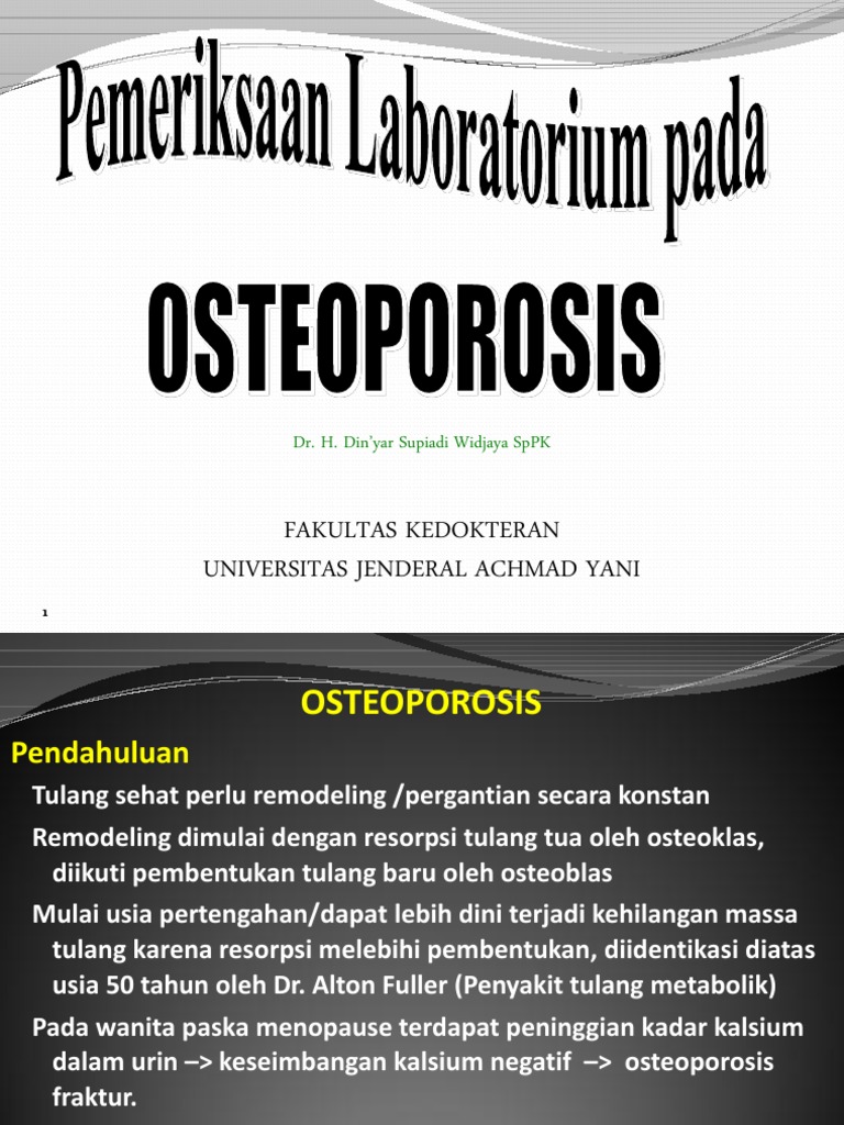 Pemeriksaan Lab Osteoporosis PDF