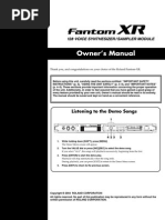 Roland Fantom XR Manual