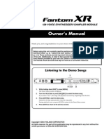 Roland Fantom XR Manual