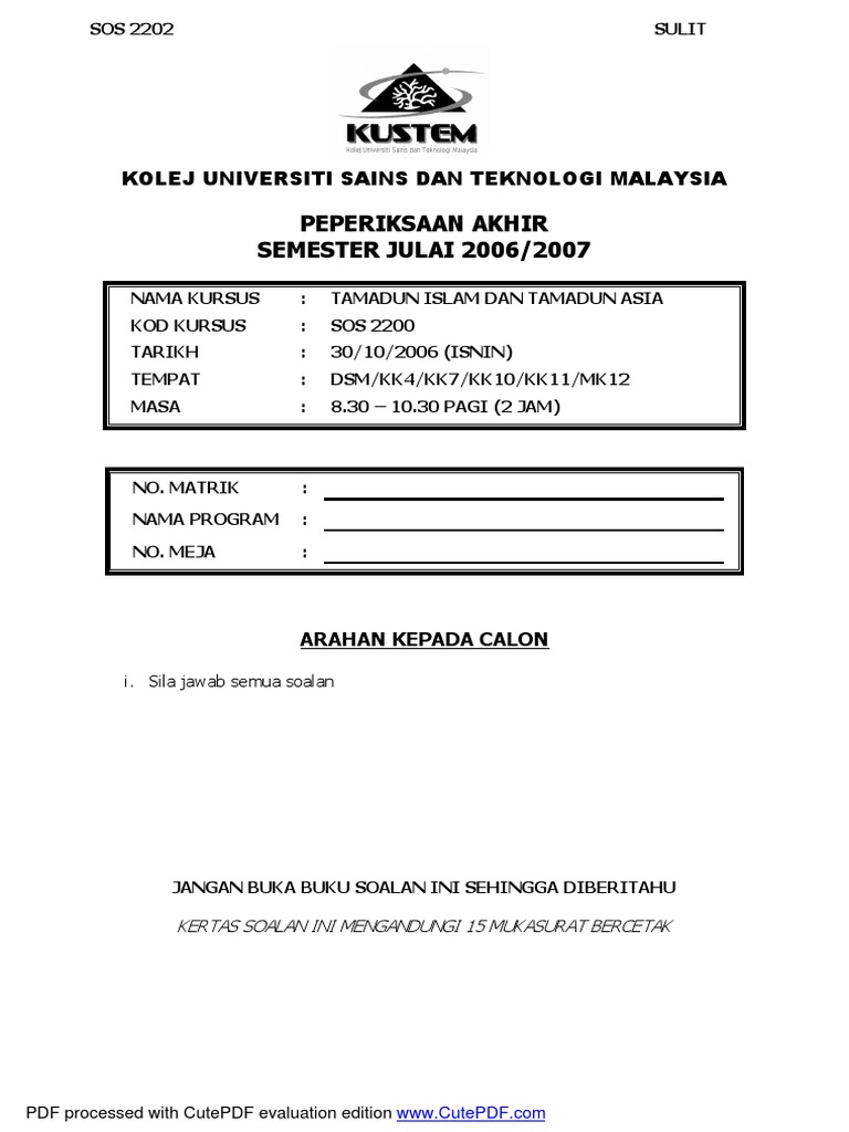 Soalan Titas 1 Pdf