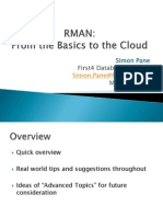 RMAN - From the Basics to the Cloud