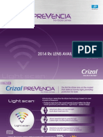 2014 RX Lens Availability Chart: No-Glare Lenses