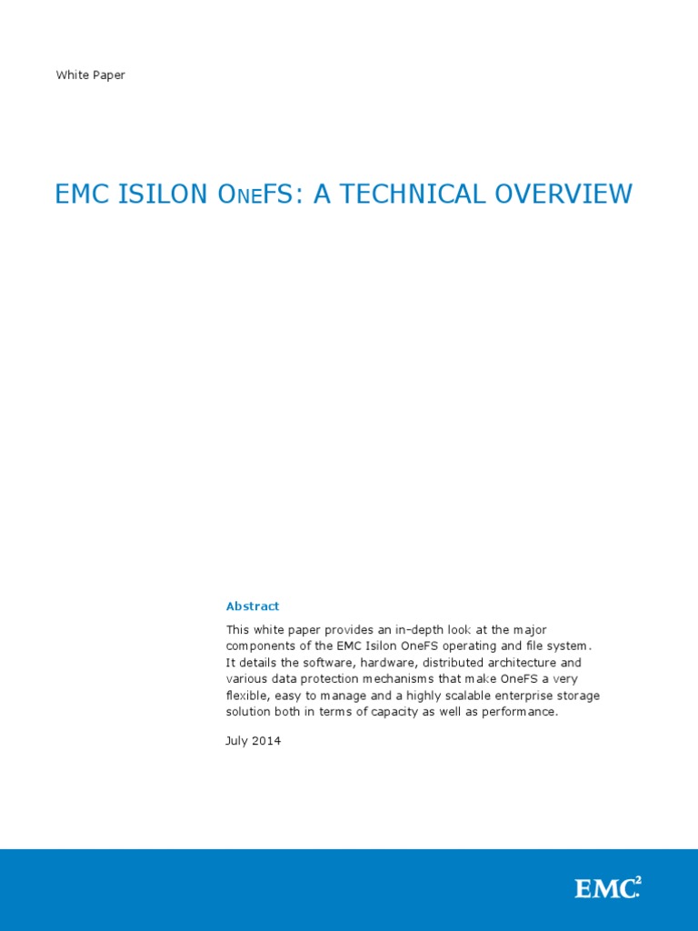 h10719 Isilon Onefs Technical Overview WP | PDF | Cache (Computing ...