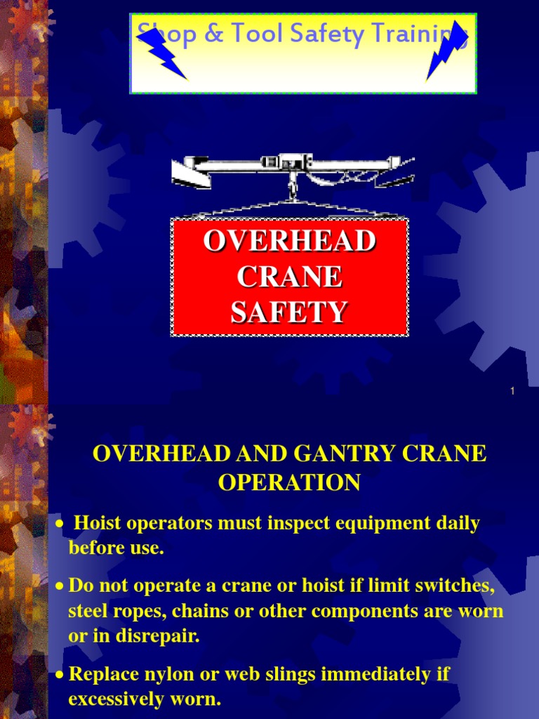 Shop & Tool Safety Training | PDF | Crane (Machine) | Rope