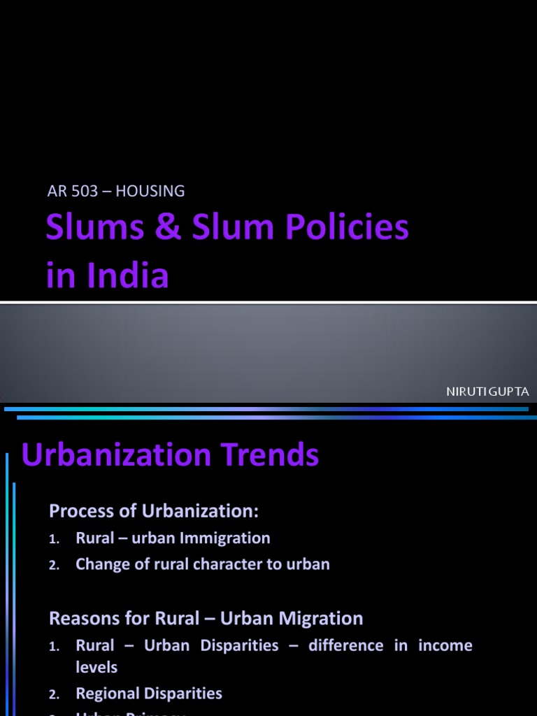 Slums in India | PDF | Slum | Urbanization