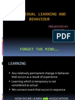 Individual Learning and Behaviour