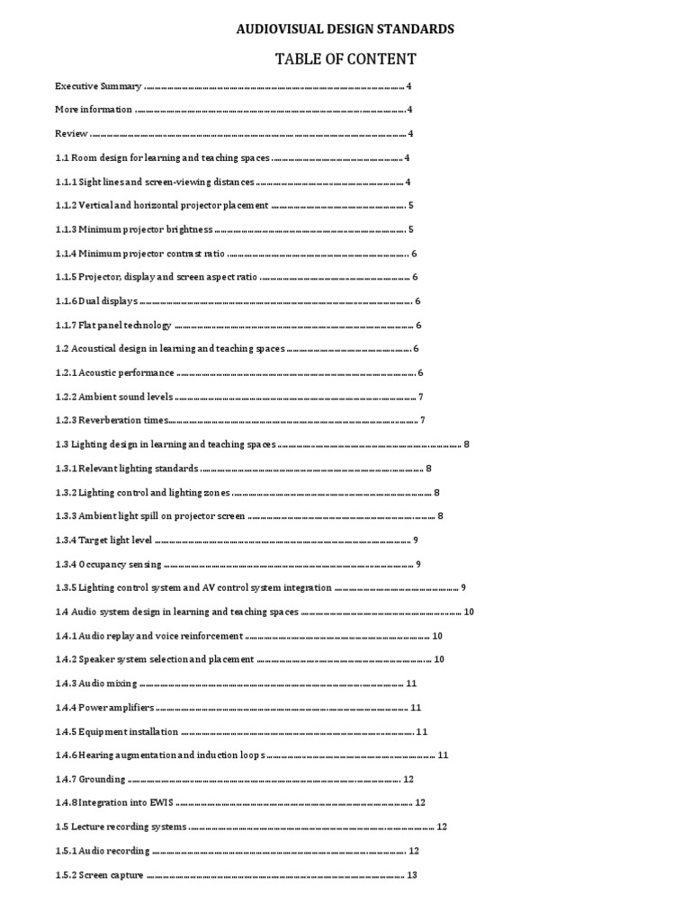 Audiovisual Design Standards | PDF | Electromagnetic Interference | Video