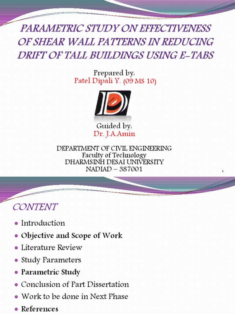 Parametric Study On Effectiveness of Shear Wall Patterns in Reducing ...