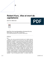 Robert Kurz, Vies Et Mort Du Capitalisme