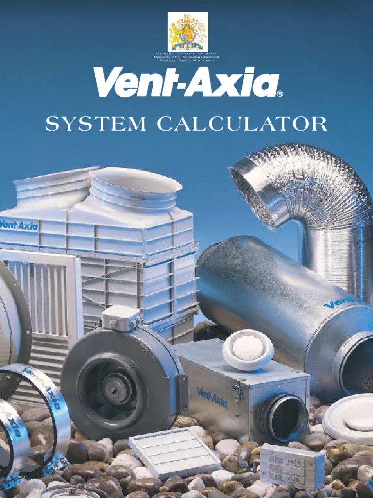 VENT AXIA System Calculator Ventilation (Architecture) Duct (Flow)
