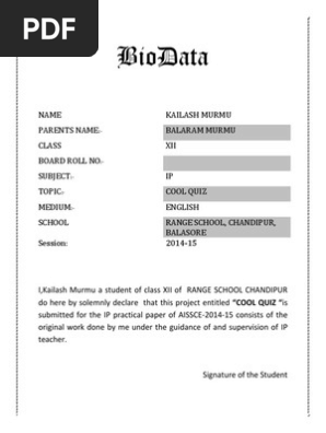 BioData