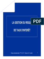 La Gestion Du Risque de Taux Interet