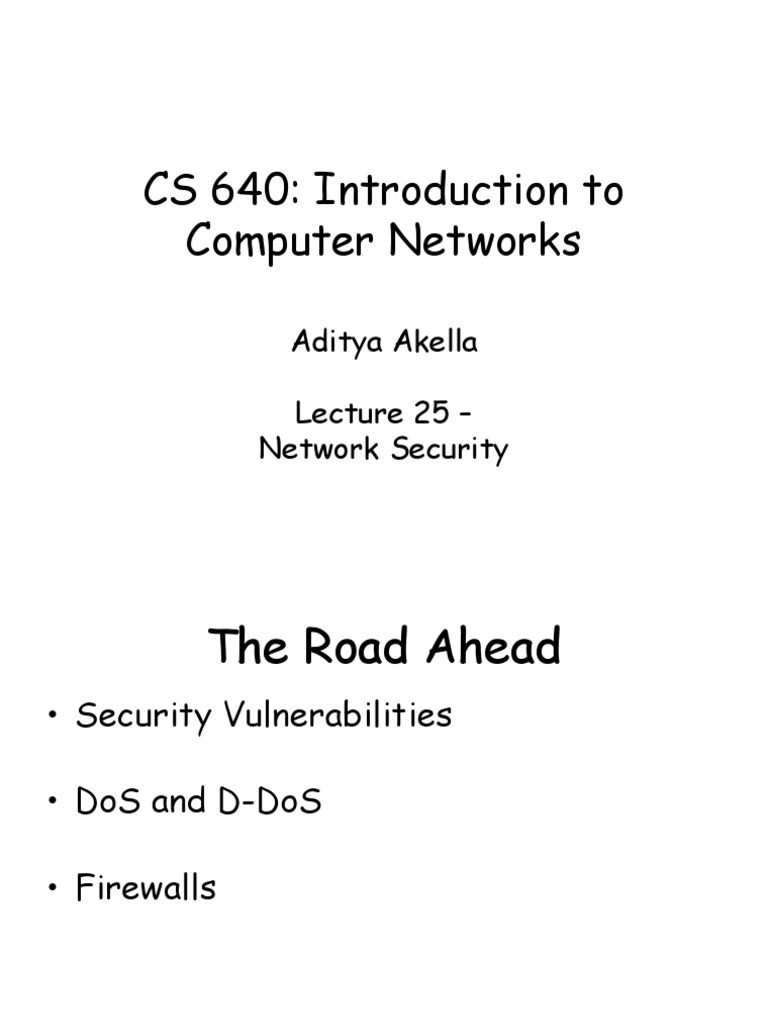 Network Security Vulnerabilities Overview | PDF | Denial Of Service ...