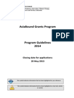 AsiaBound Grants Program Guidelines 2014