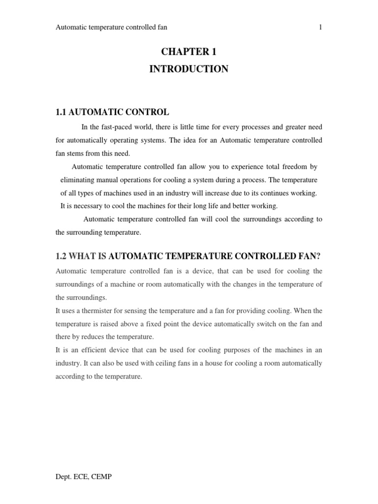 Automatic Temperature Controlled Fan PDF Operational Amplifier