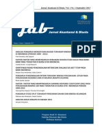 Jurnal Akuntansi & Bisnis (JAB) - Perbanas Institute, Volume 1, Nomor 1, September 2013