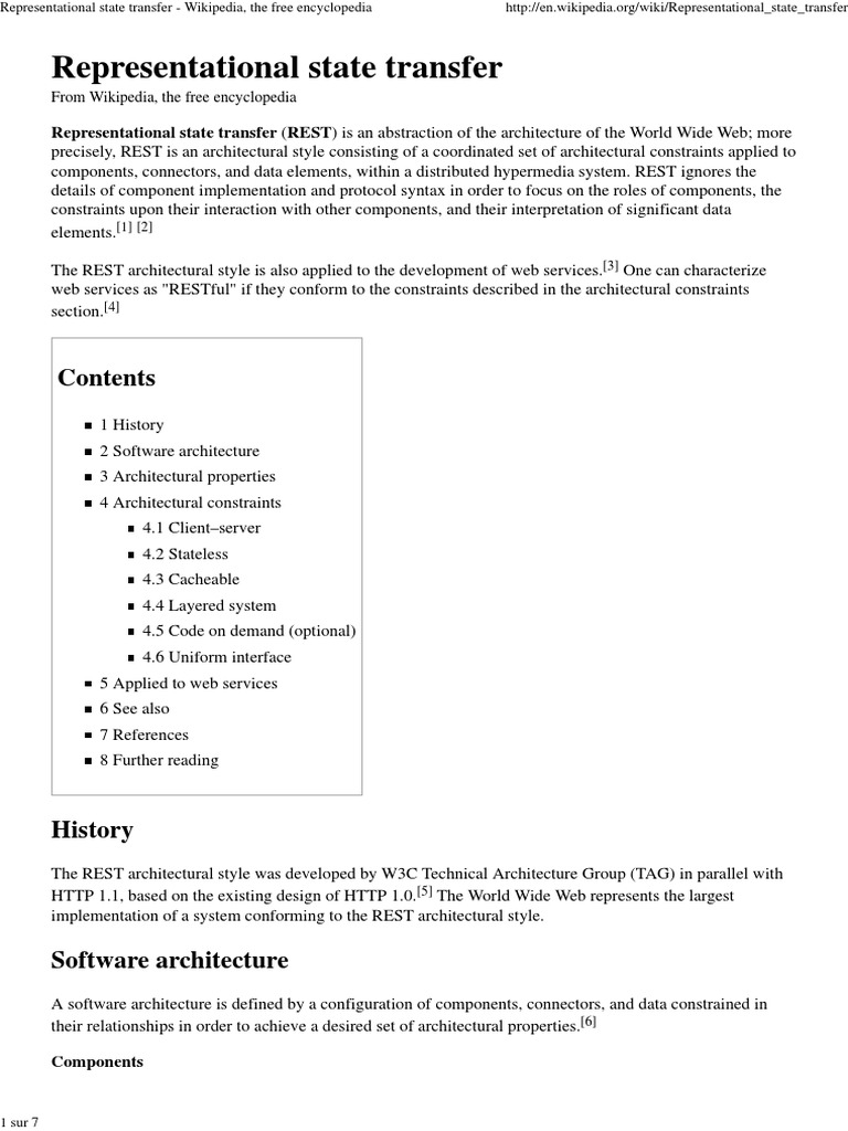 Representational State Transfer