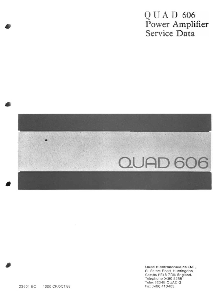 Quad+606+Service+Data+V2 0 | PDF