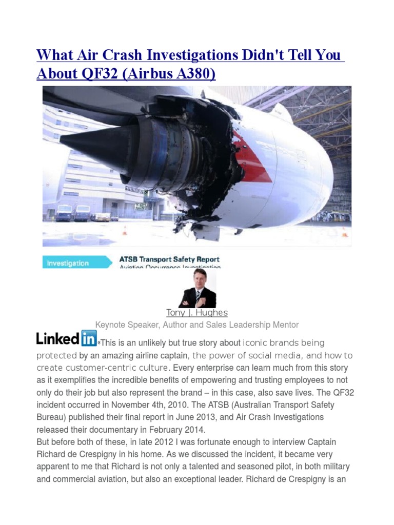QF32: Leadership in Crisis Management | PDF | Industries | Aerospace ...