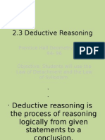 2.3 Deductive Reasoning