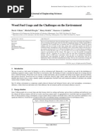 Wood Fuel Usage and the Challenges on the Environment in Africa.