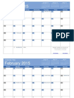 2015 Calendar Template (Printable)