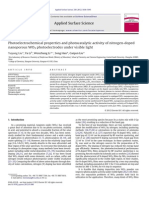 Photoelectrochemical Properties and Photocatalytic Activity of Nitrogen-doped