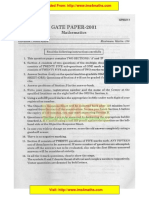 Gate Mathematics Paper Year 2001 - by PDF