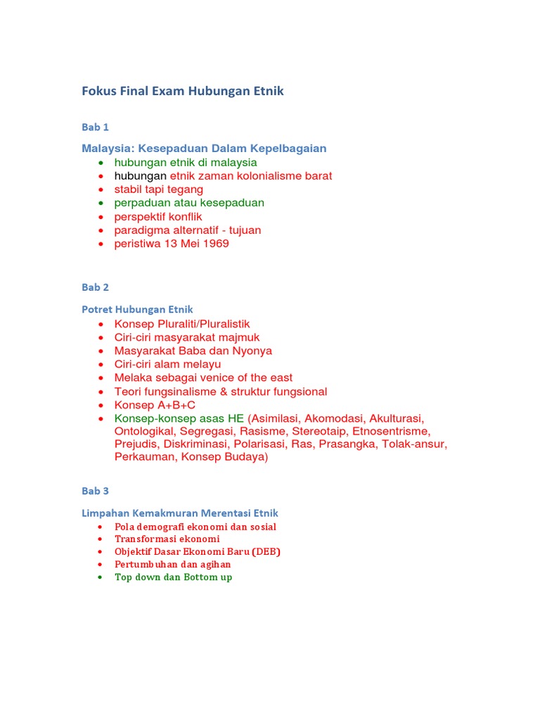 Fokus Final Hubungan Etnik