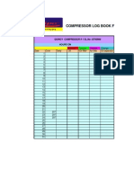 Compressor Log Book For The Month of Sept 08: Quincy Compressor # 1 SL - No: Qt00806