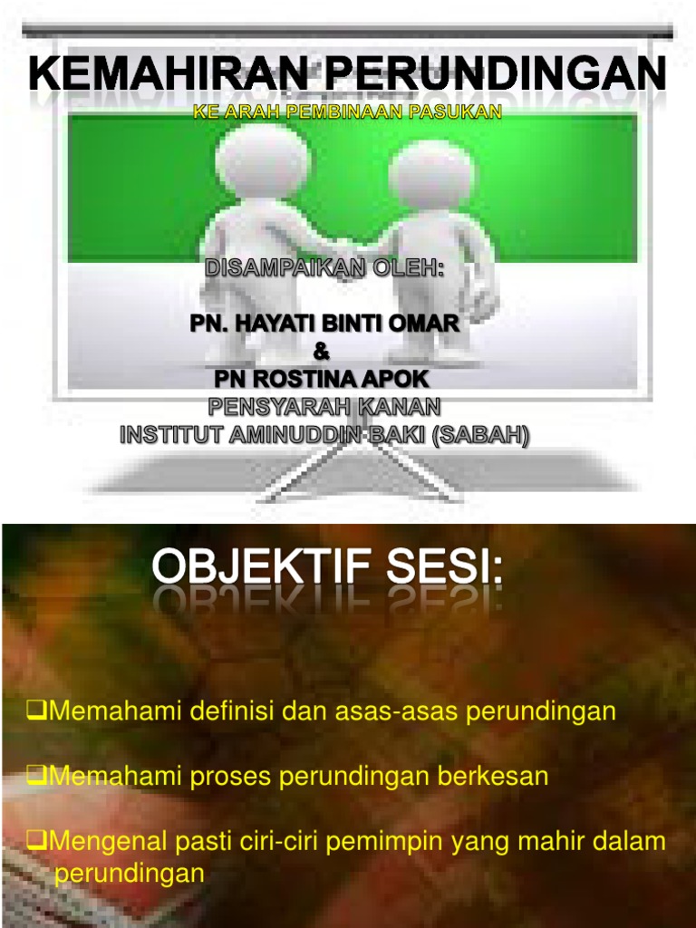 Kemahiran Perundingan PDF | PDF