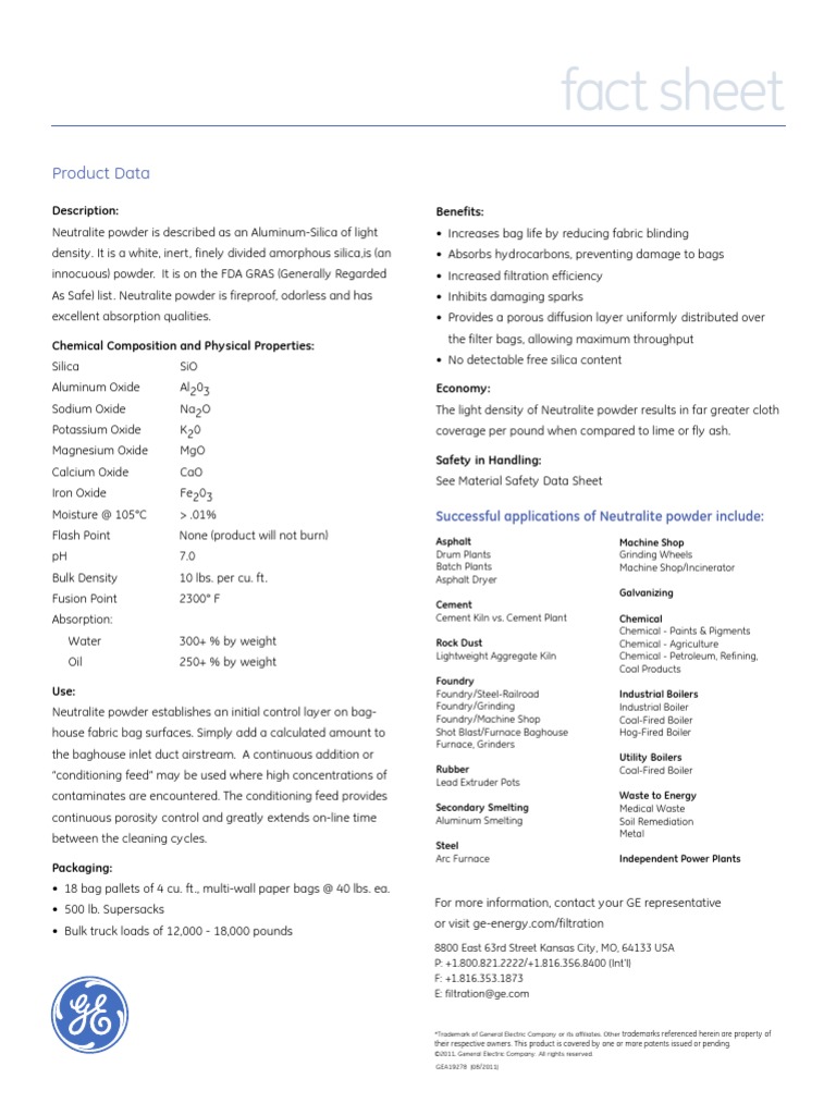 Neutralite Powder: Filtration Solution | PDF | Filtration | Particulates