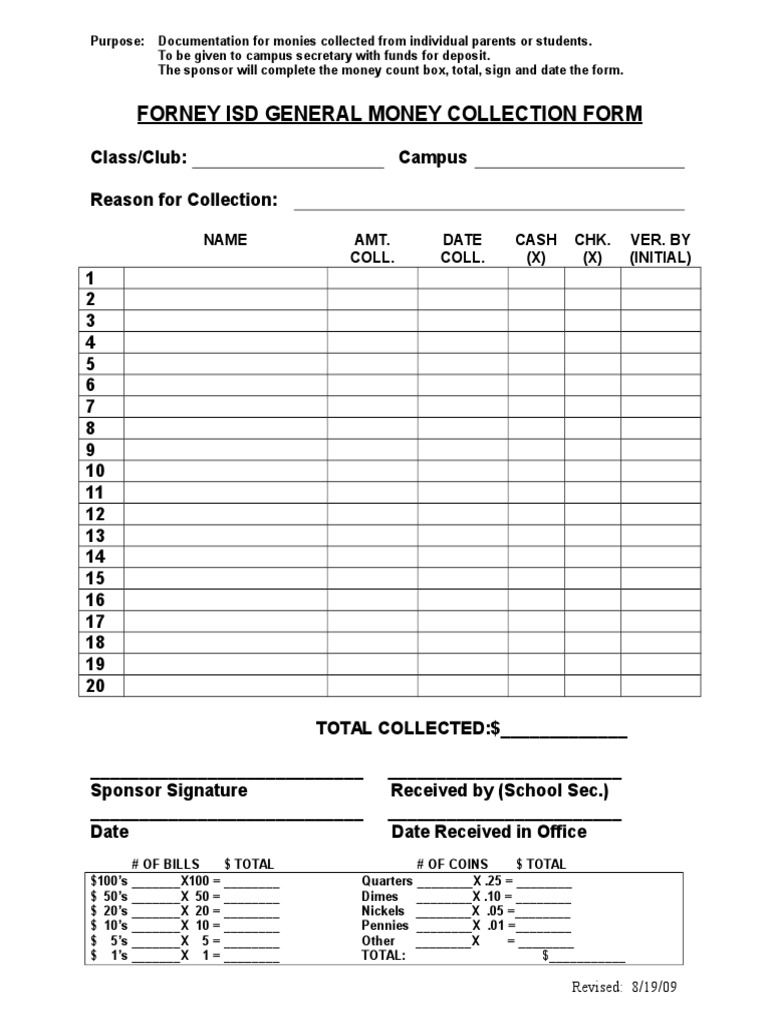 Forney ISD Money Collection Guidelines | PDF | Finance & Money Management