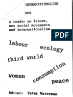 1987 E-Reader by Peter Waterman: The Old Internationalism and the New