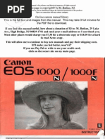 Canon EOS 1000fn User Manual